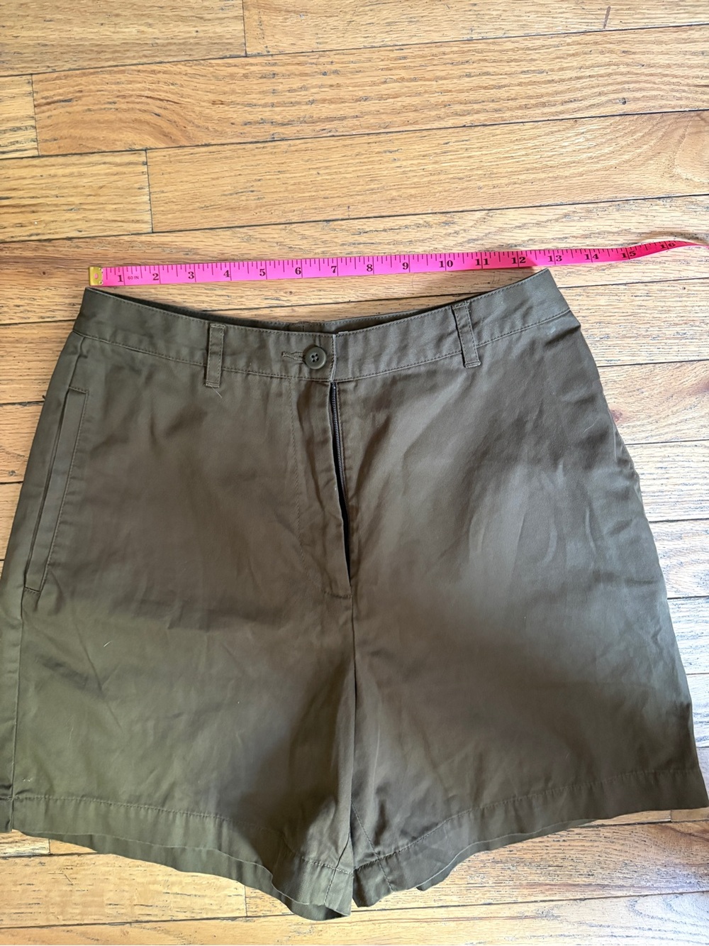 Eddie Bauer Brown/Olive Green Women's Chino Shorts